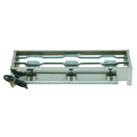FOGAREIRO INOX 3 BOCAS RETANGULAR SEM CHAPA - E011