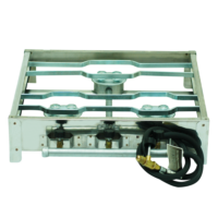 FOGAREIRO INOX 3 BOCAS QUADRADO - E015