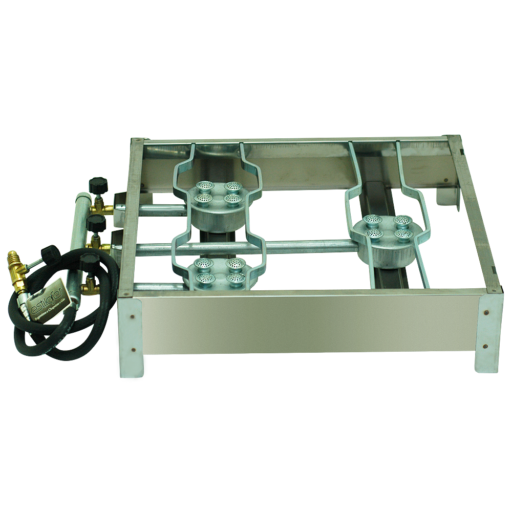 FOGAREIRO INOX 3 BOCAS QUADRADO - E015 - Imagem 2