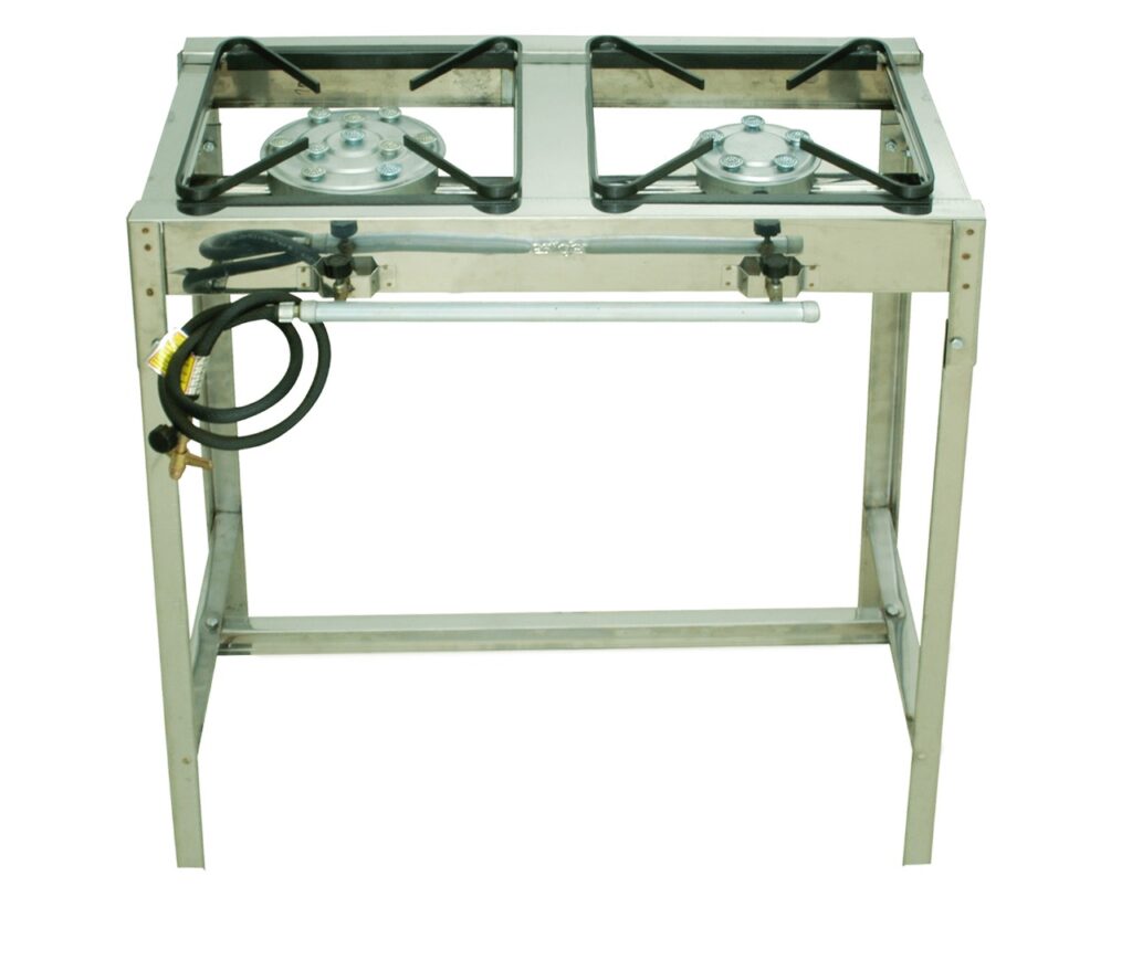 FOGAREIRO INOX 2 BOCAS SEMI INDUSTRIAL