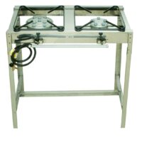 FOGAREIRO INOX 2 BOCAS SEMI INDUSTRIAL